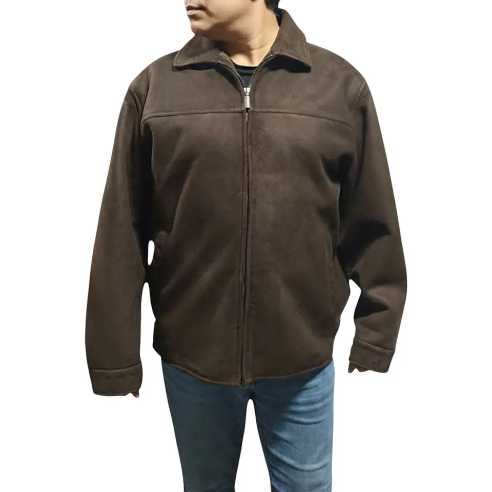 Chaqueta Forrada Impermeable de Gamuza Para Hombre Talla XL 2