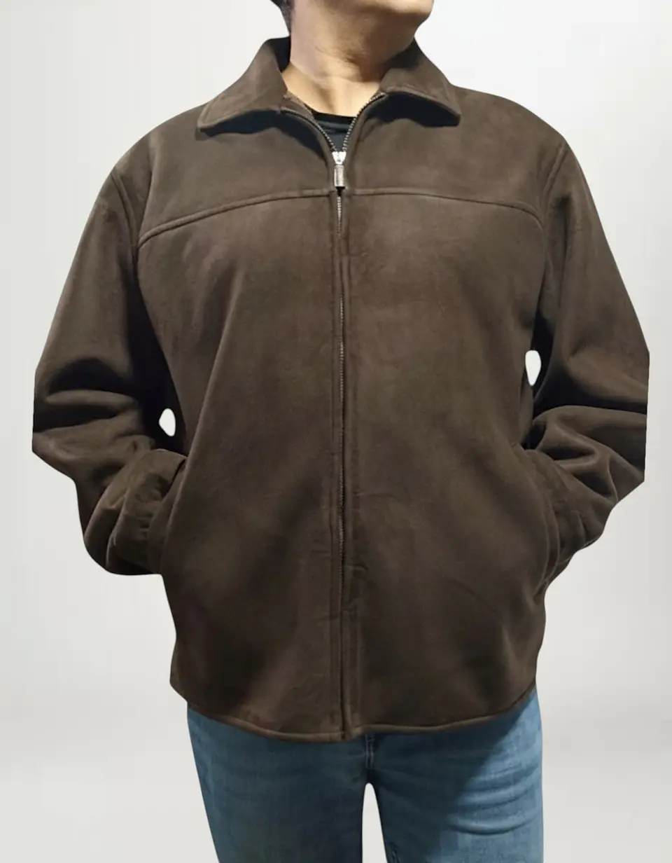 Chaqueta Forrada Impermeable De Gamuza Para Hombre Talla L 2