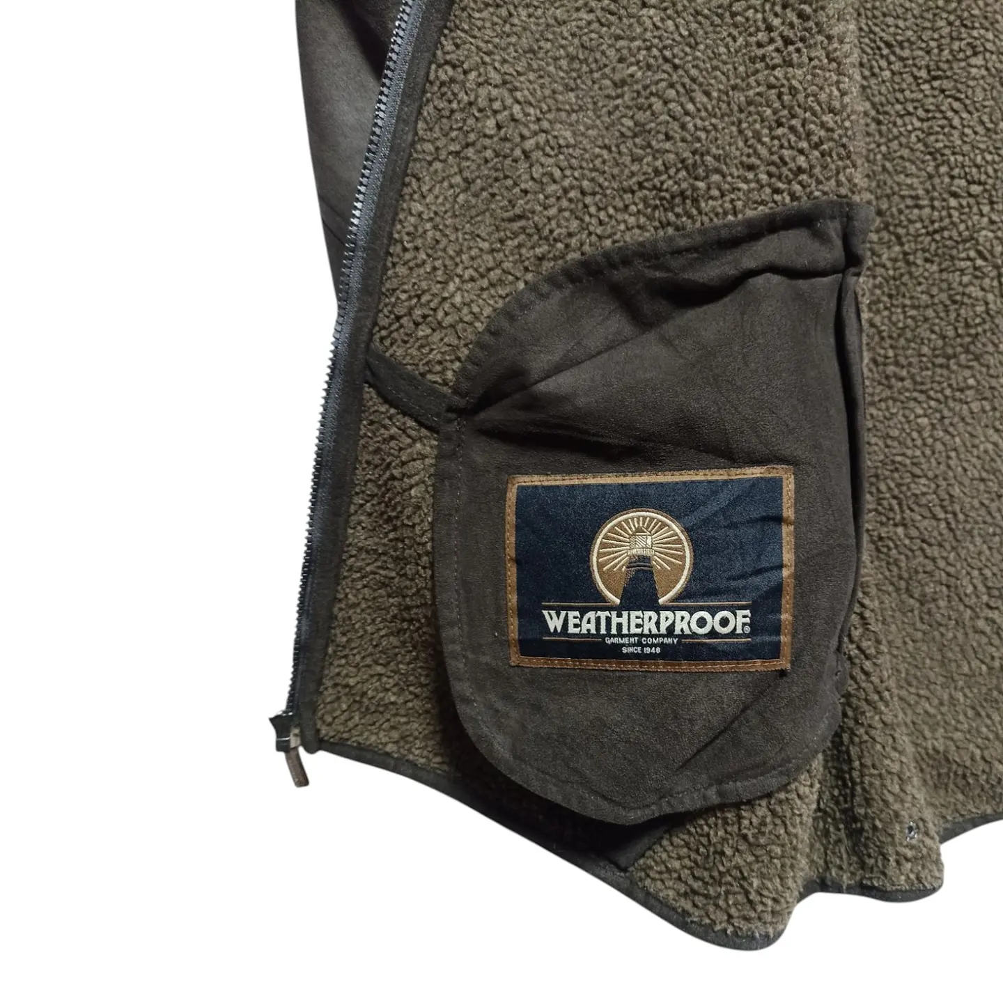 Chaqueta Forrada Impermeable De Gamuza Para Hombre Talla L 9