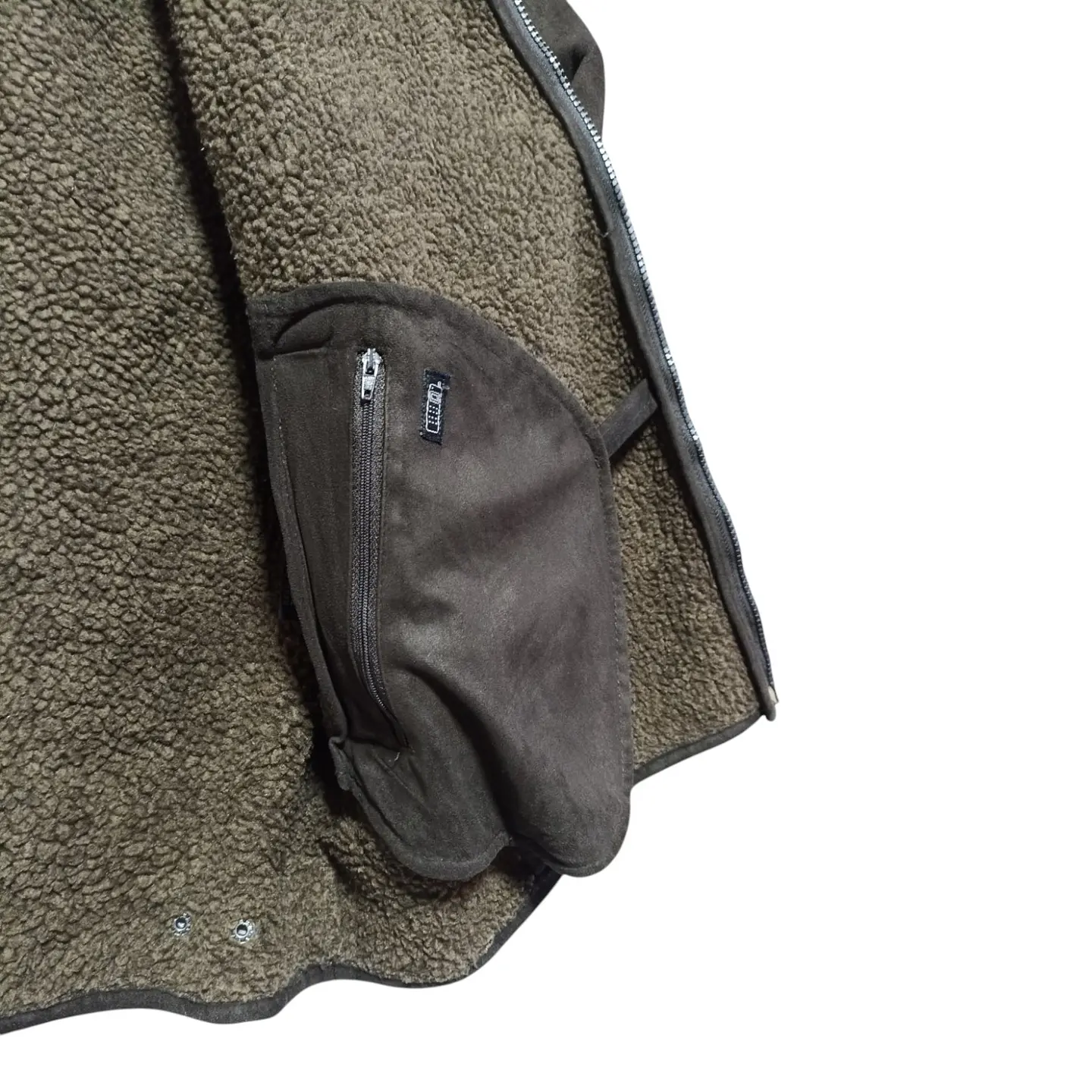 Chaqueta Forrada Impermeable De Gamuza Para Hombre Talla L 10