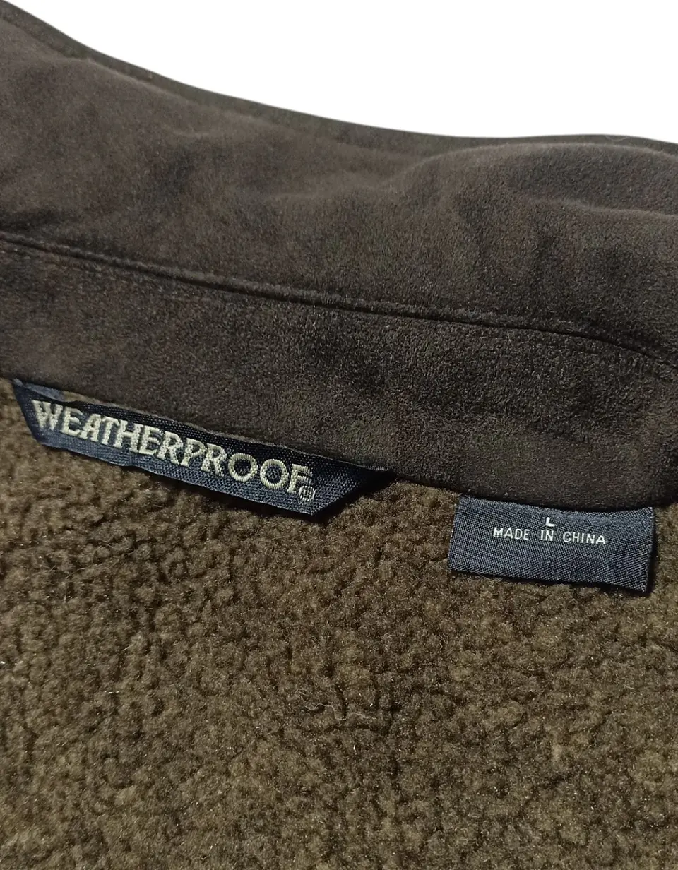 Chaqueta Forrada Impermeable De Gamuza Para Hombre Talla L 11