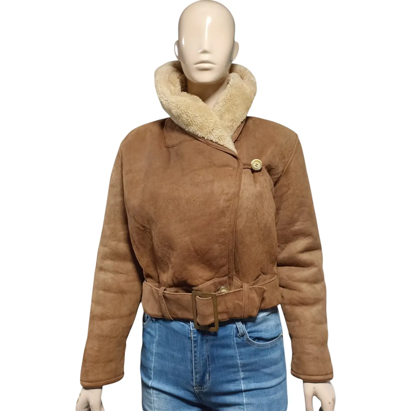 Chaqueta Italiana Vintage La Matta Cuero Genuino Talla M - L 2
