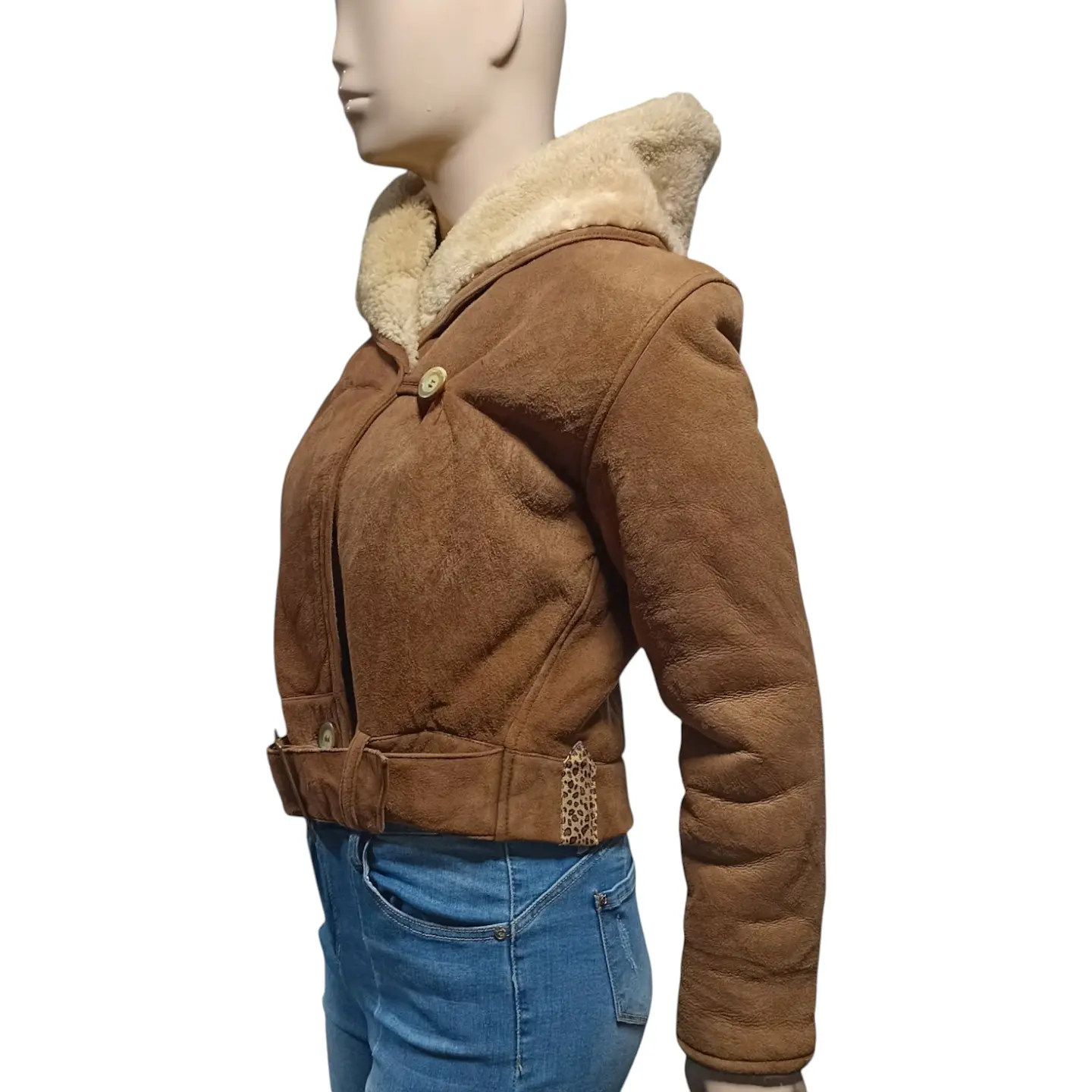 Chaqueta Italiana Vintage La Matta Cuero Genuino Talla M - L 5