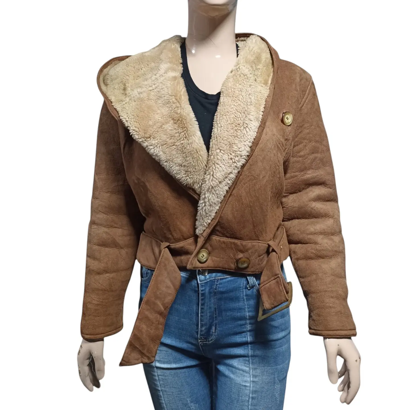 Chaqueta Italiana Vintage La Matta Cuero Genuino Talla M - L 4