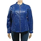 Chaqueta de Azul Cuero Genuino Jessica London Talla 2XL - Miniatura 2