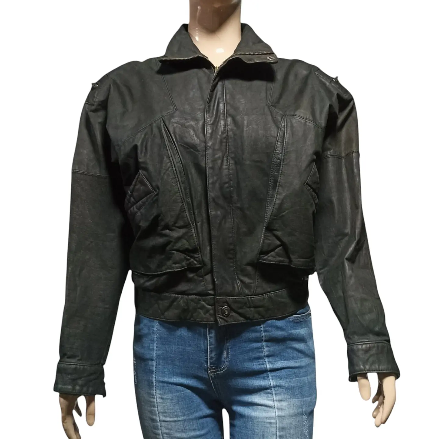 Chaqueta Vintage de Cuero Genuino Años 80s - Talla M 3