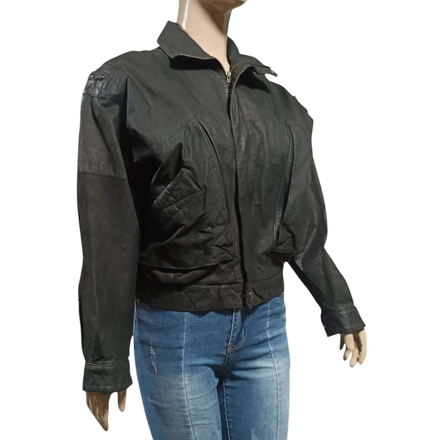 Chaqueta Vintage de Cuero Genuino Años 80s - Talla M 5