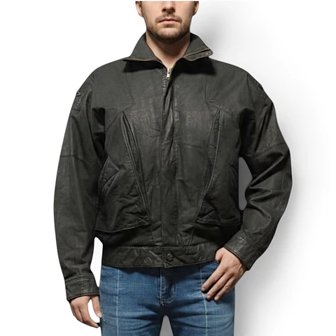 Chaqueta Vintage Ochentera de Cuero Genuino - Talla M