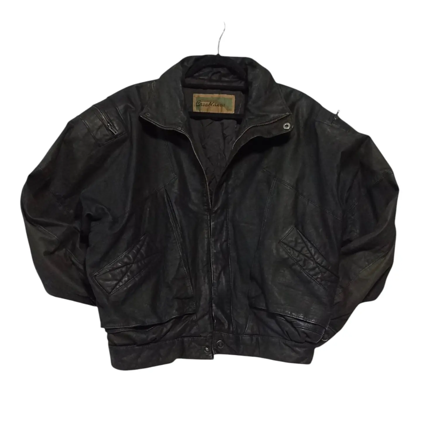 Chaqueta Vintage Ochentera de Cuero Genuino - Talla M 2