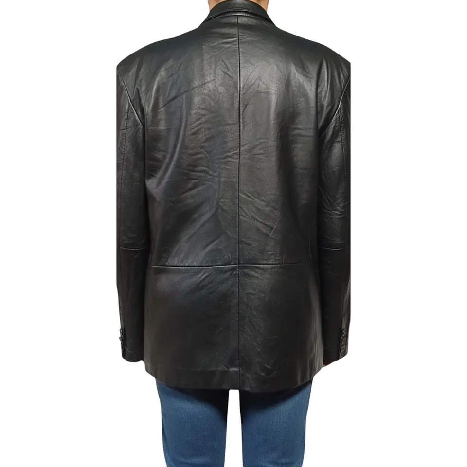 Blazer Vintage de Cuero Genuino - Talla XL (48) 2