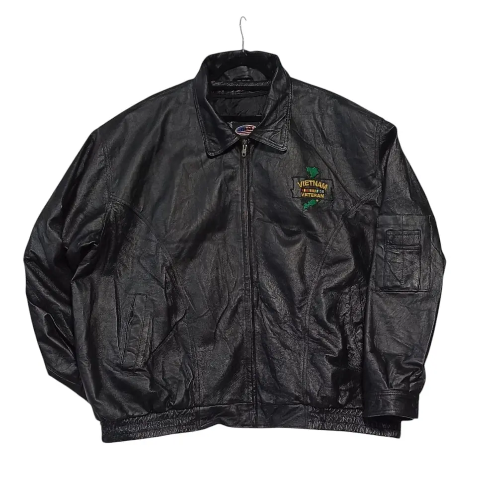 Chaqueta de Cuero Genuino Veterano de Vietnam - Talla 5XL 4