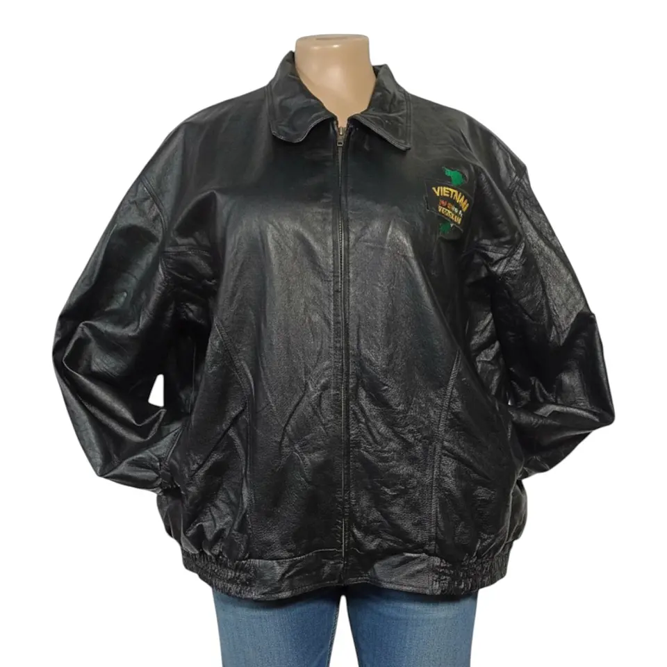 Chaqueta de Cuero Genuino Veterano de Vietnam - Talla 5XL 2