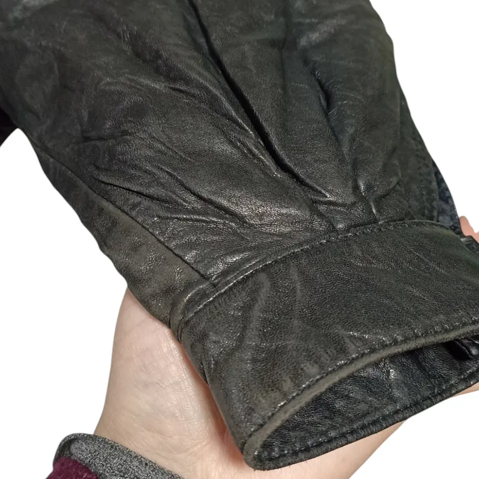 Chaqueta Vintage de Cuero Genuino Unisex - Talla L Oversize 8