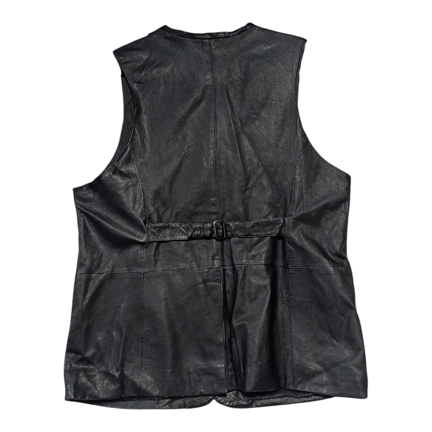 Chaqueta Vintage Sin Mangas de Cuero Genuino Talla 2XL - 3XL 4