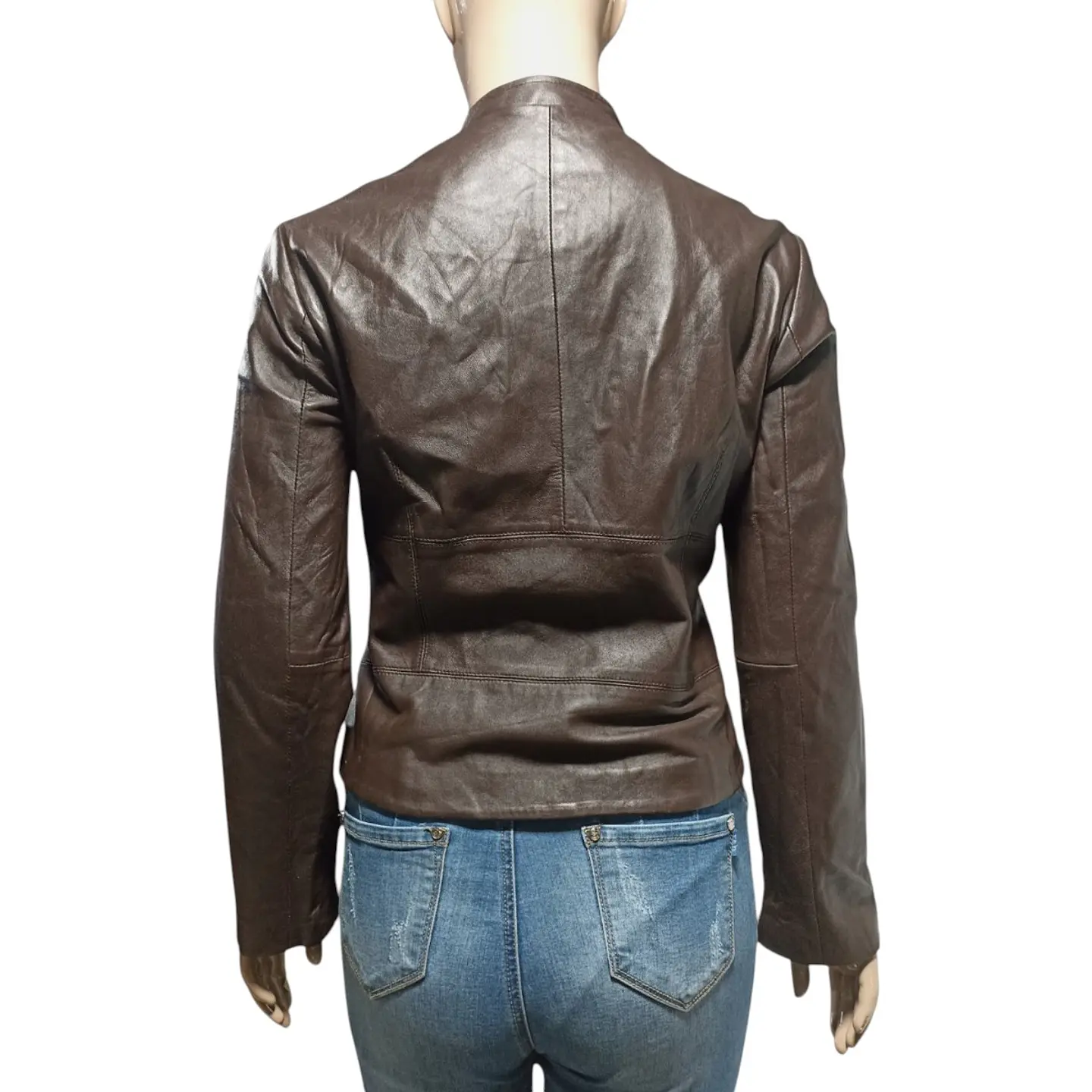 Chaqueta De Cuero Genuino Yvonne Marie - Talla L 5
