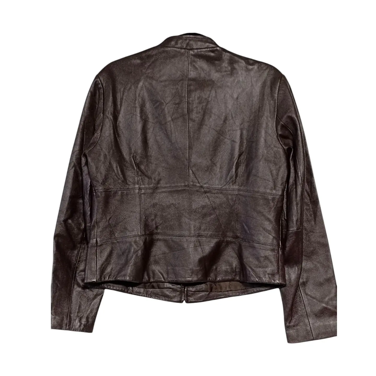 Chaqueta De Cuero Genuino Yvonne Marie - Talla L 7