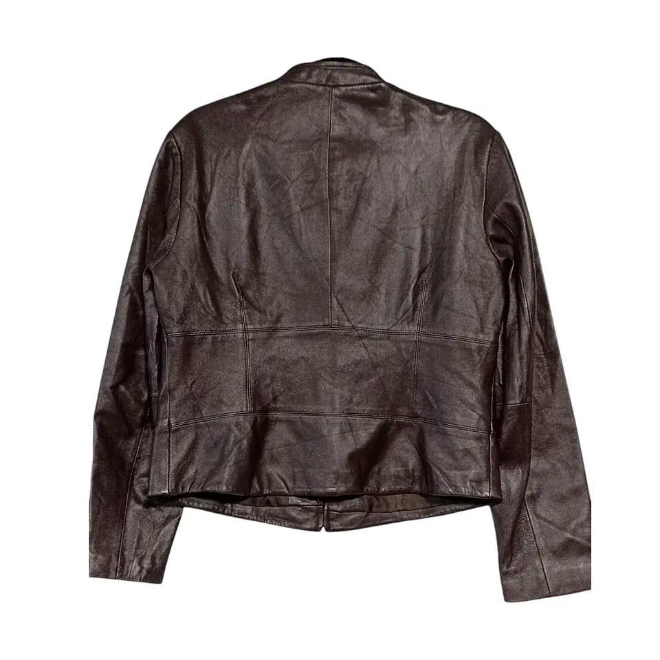 Chaqueta De Cuero Genuino Yvonne Marie - Talla L 7