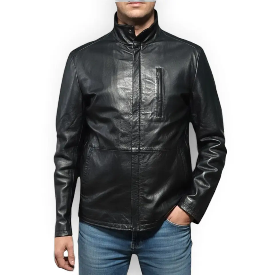 Chaqueta Vintage de Cuero Genuino Forrada - Talla M 1