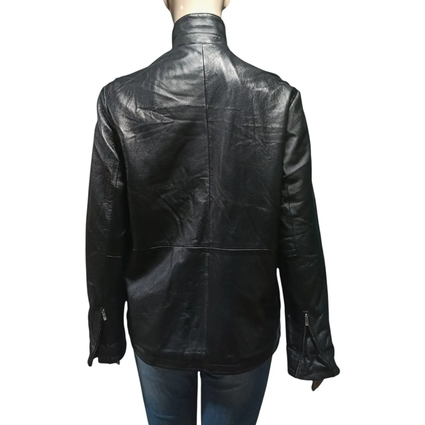 Chaqueta Vintage de Cuero Genuino Forrada - Talla M 3
