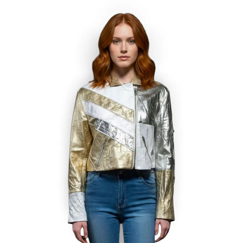 Chaqueta Exclusiva de Cuero Genuino Marca Drome - Talla L 1
