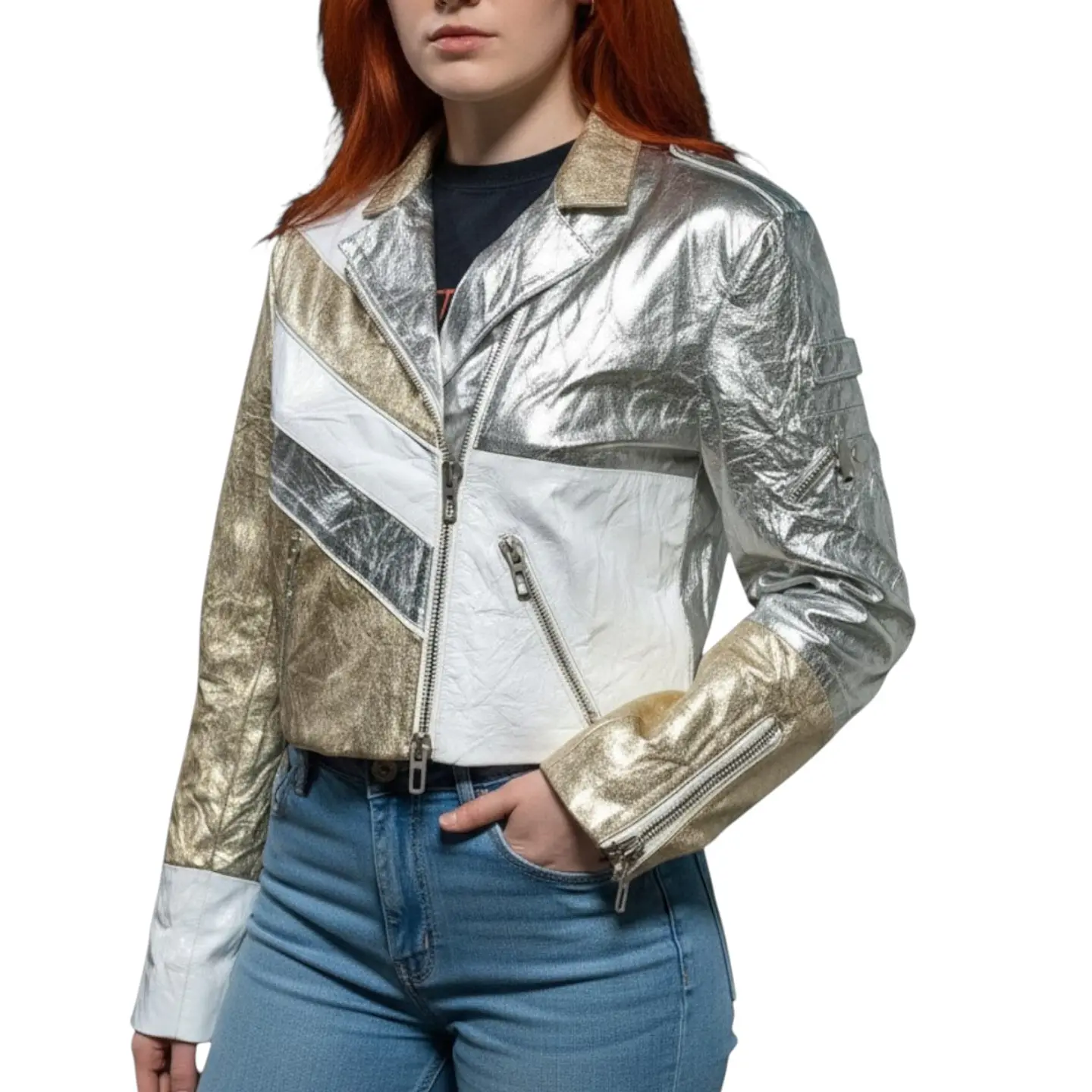 Chaqueta Exclusiva de Cuero Genuino Marca Drome - Talla L 2
