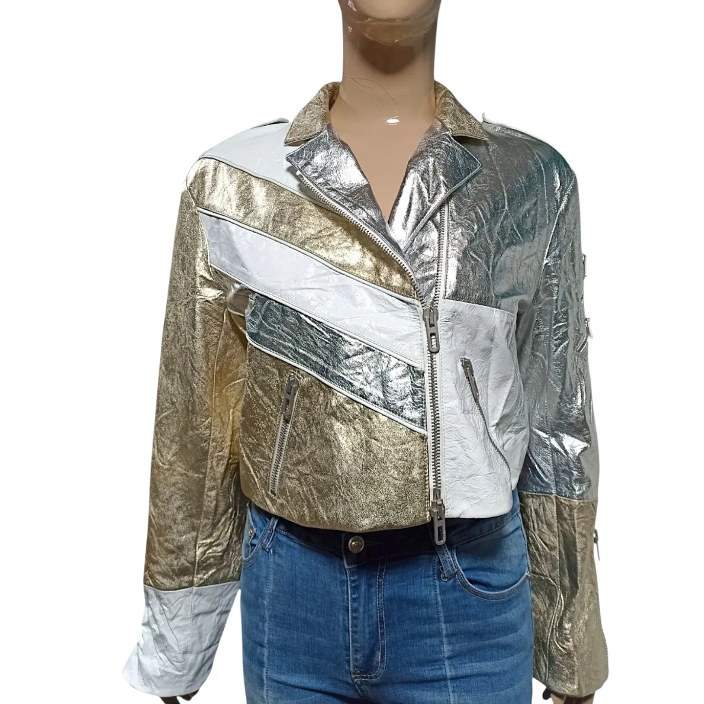 Chaqueta Exclusiva de Cuero Genuino Marca Drome - Talla L 3