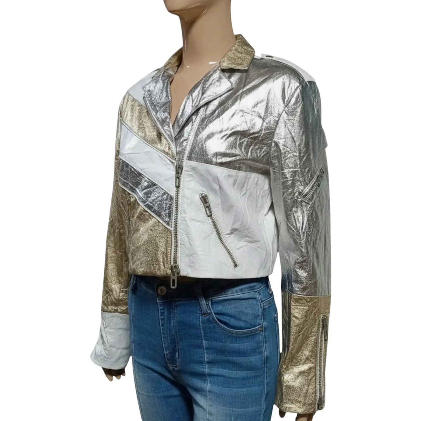 Chaqueta Exclusiva de Cuero Genuino Marca Drome - Talla L 4
