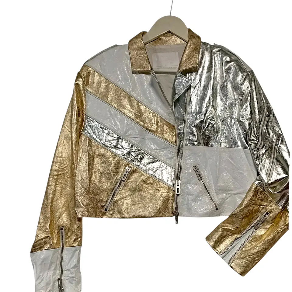 Chaqueta Exclusiva de Cuero Genuino Marca Drome - Talla L 5