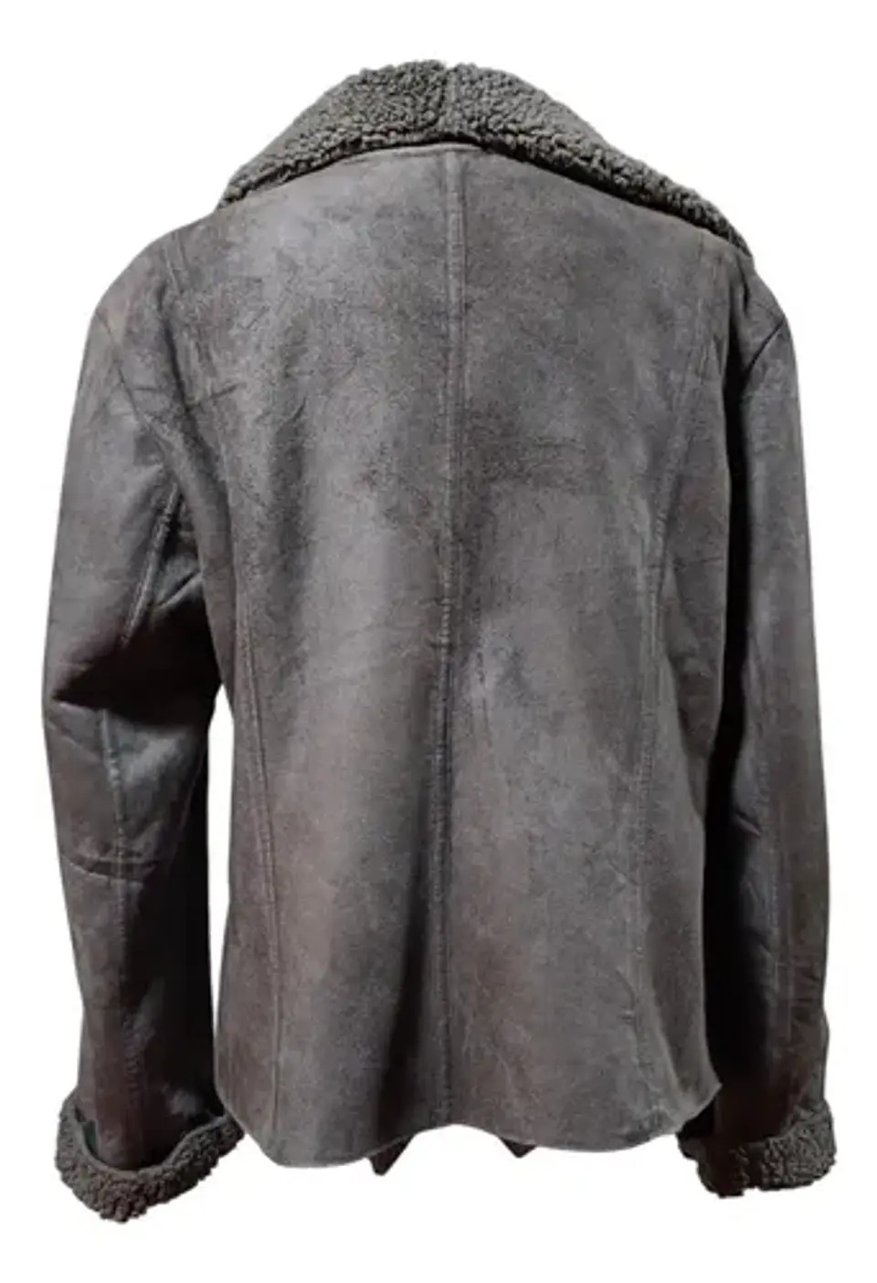 Chaqueta Abierta Tipo Gamulán Gamuza - Talla M Oversize 4