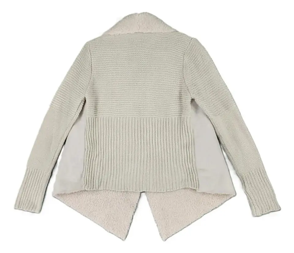 Chaqueta Abierta Tipo Cárdigan Tejido Y Gamuza - Talla XL 3