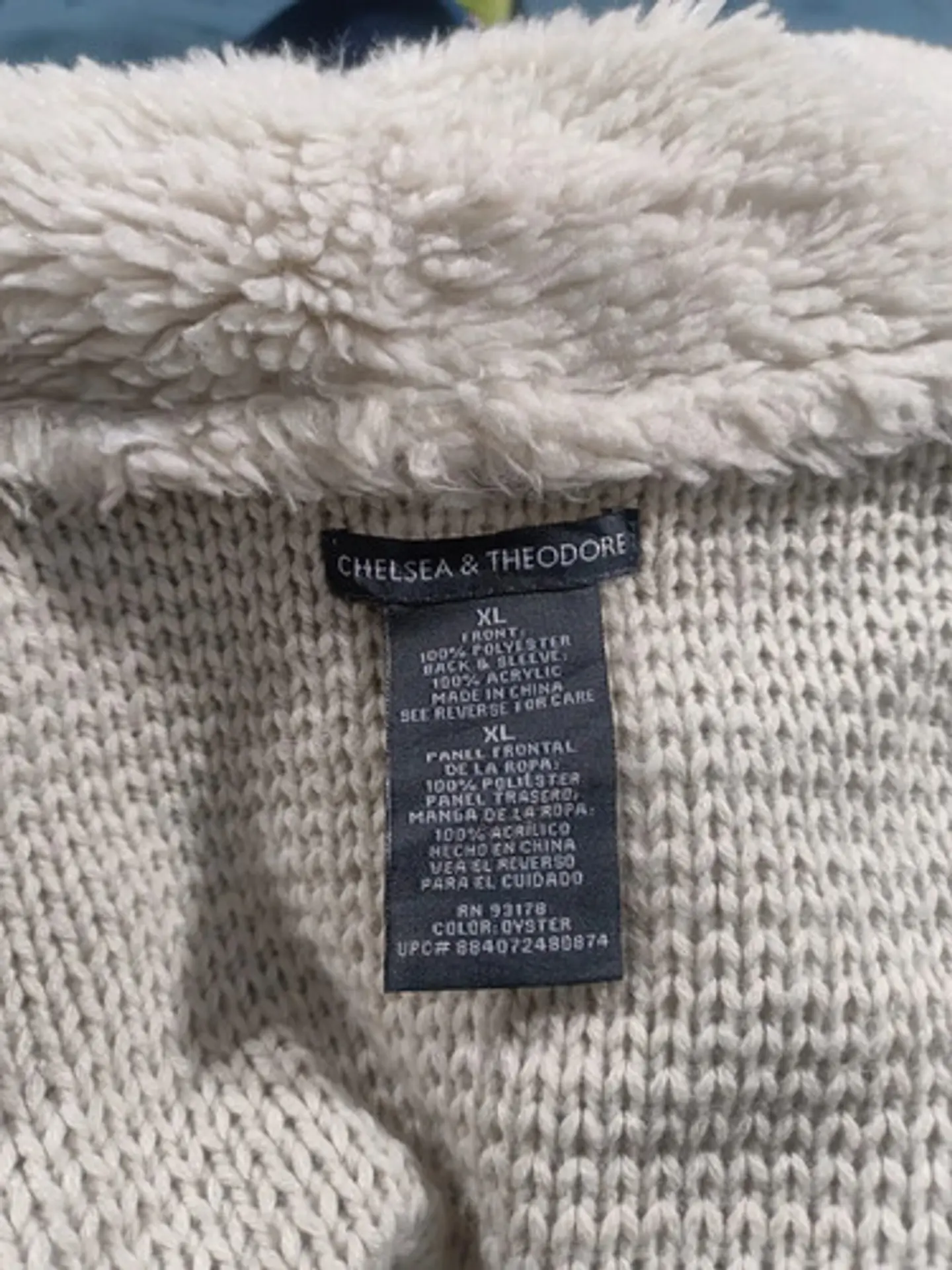 Chaqueta Abierta Tipo Cárdigan Tejido Y Gamuza - Talla XL 8