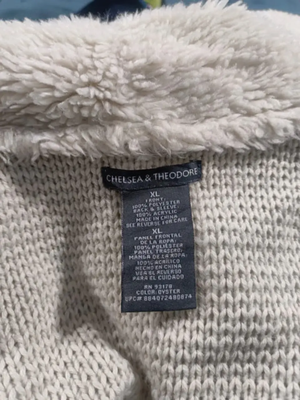 Chaqueta Abierta Tipo Cárdigan Tejido Y Gamuza - Talla XL 8
