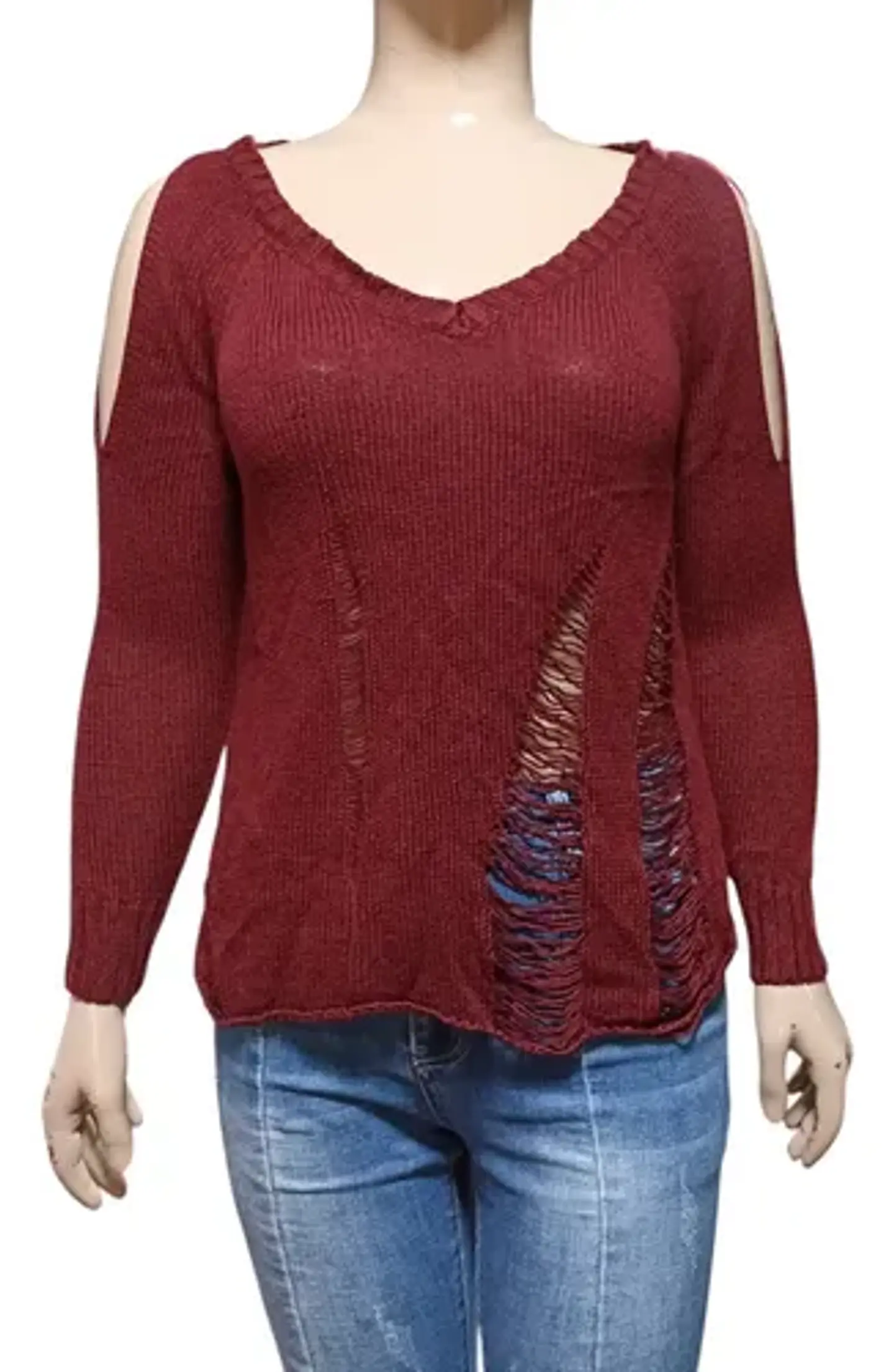 Suéter Guess Calado Y Hombros Descubiertos - Talla M 3
