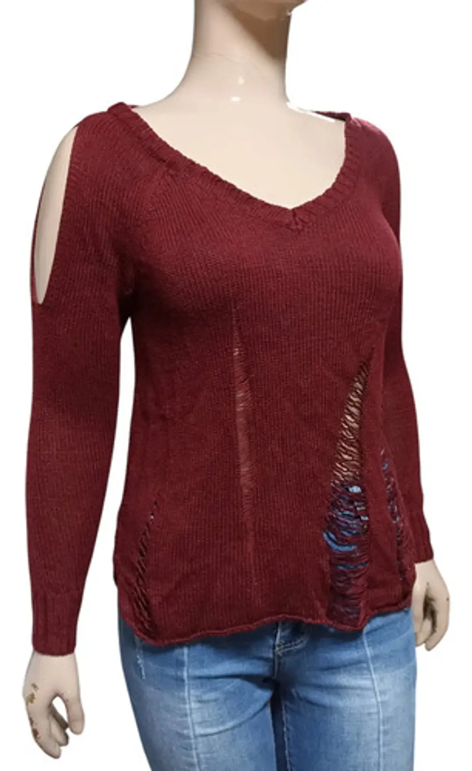 Suéter Guess Calado Y Hombros Descubiertos - Talla M 5