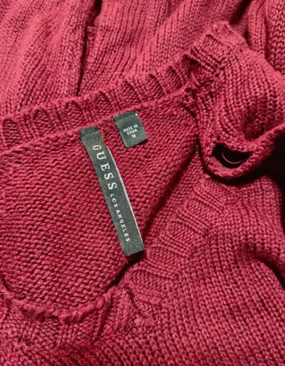 Suéter Guess Calado Y Hombros Descubiertos - Talla M 7