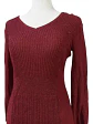 Vestido Suéter Burdeo Con Brillos Vera Wang - Talla XS - S - Miniatura 6