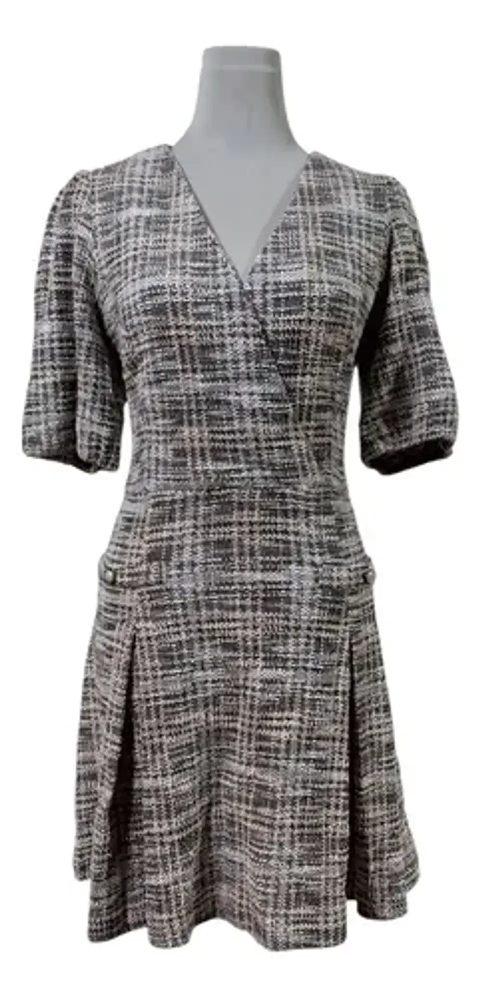 Vestido de Tweed Manga Corta Maison Tara - Talla L 2
