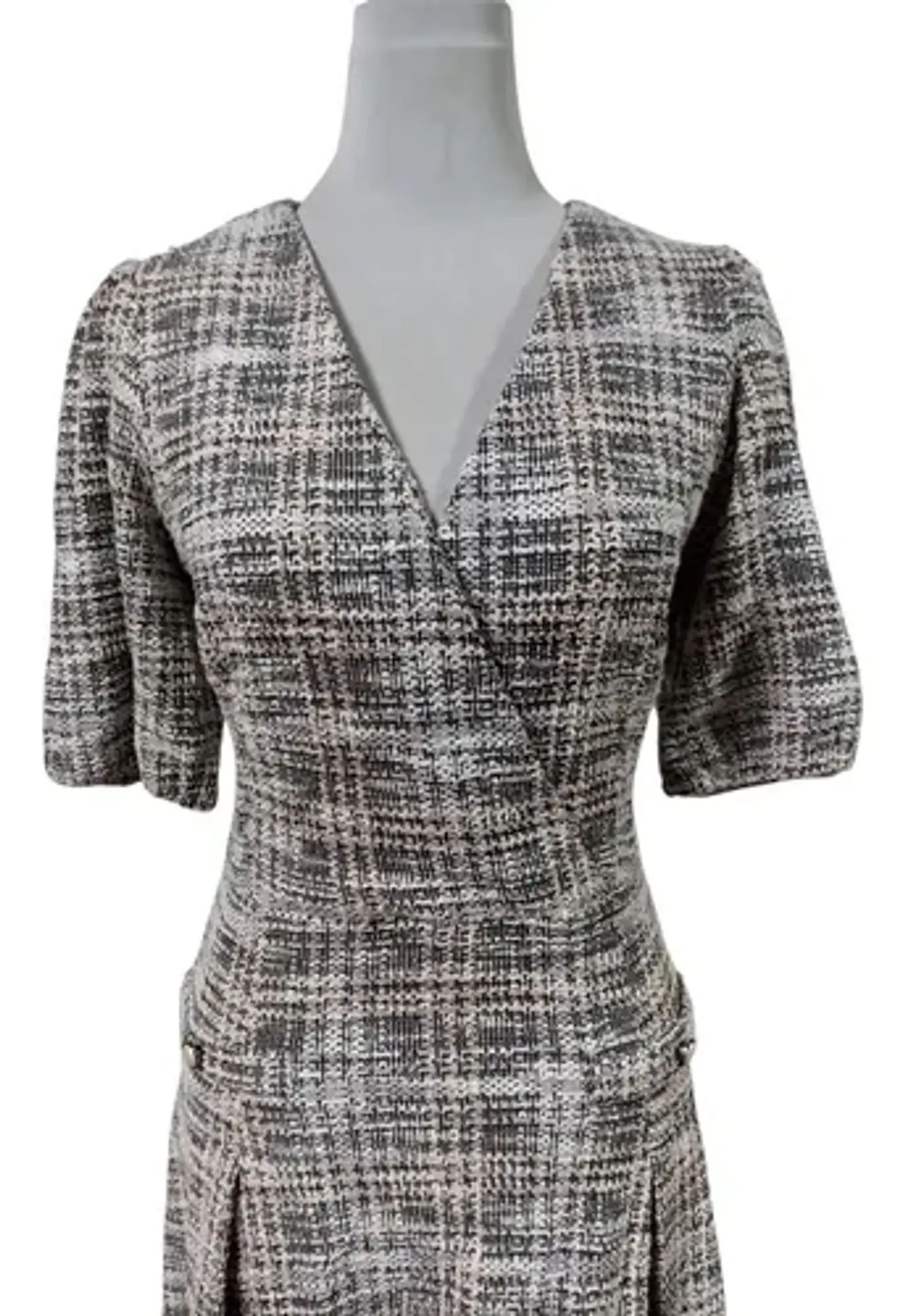 Vestido de Tweed Manga Corta Maison Tara - Talla L 3