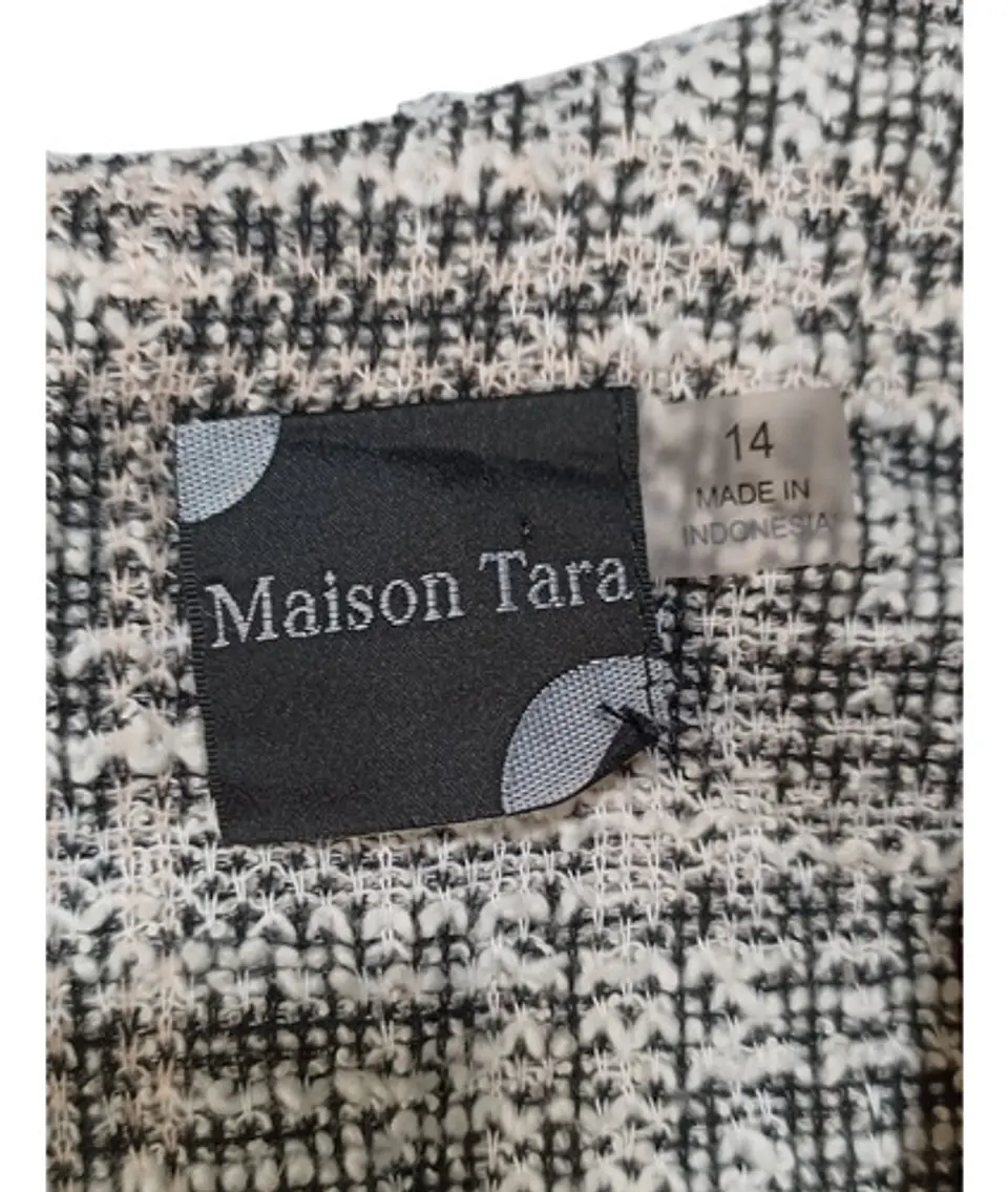 Vestido de Tweed Manga Corta Maison Tara - Talla L 7