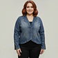 Chaqueta de Mezclilla Tipo Blazer Para Mujer Talla Grande 3XL - Miniatura 1