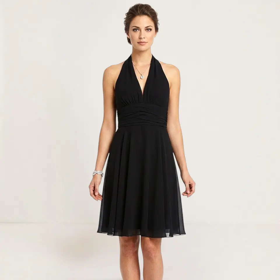 Vestido De Fiesta Coctel Cuello Halter Marca White House 1
