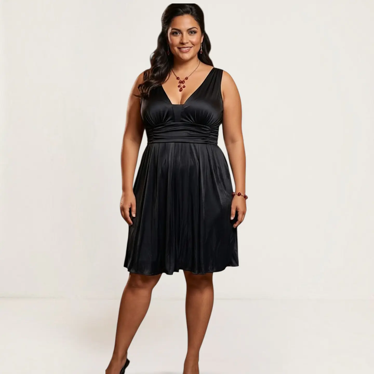 Vestido Negro Formal Fiesta Corto Sin Mangas Mango Talla L 1