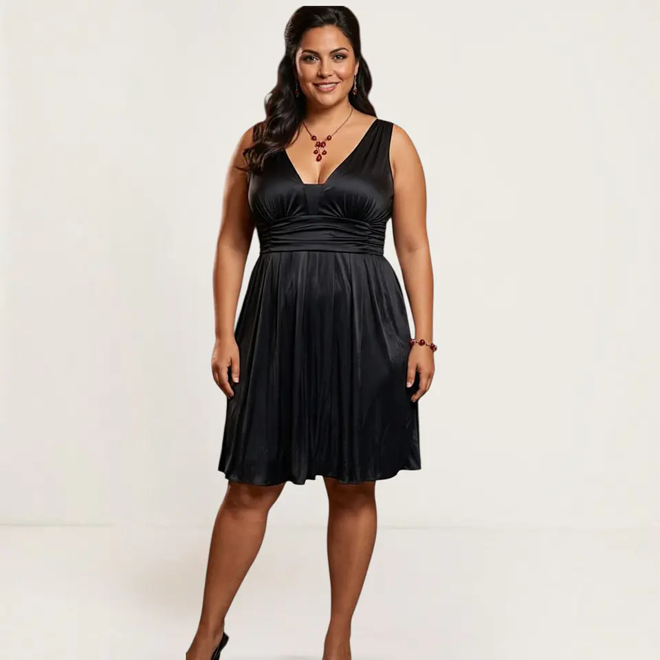 Vestido Negro Formal Fiesta Corto Sin Mangas Mango Talla L 1