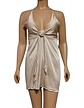 Vestido Zara Satinado Color Champán Cuello Halter - Talla S - Miniatura 2