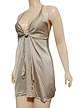 Vestido Zara Satinado Color Champán Cuello Halter - Talla S - Miniatura 4