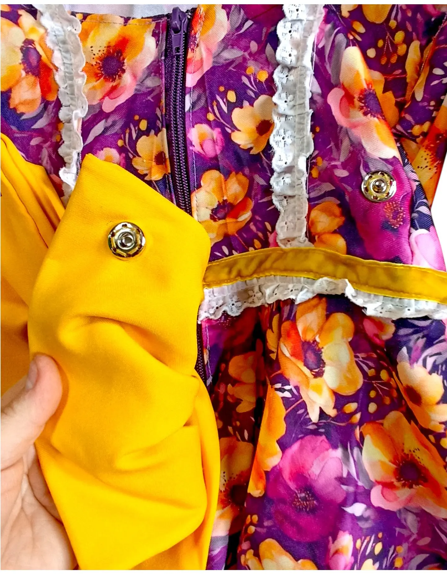 Vestido de Huasa China Manga 3/4 -  Para Niña de 6 - 7 Años 10