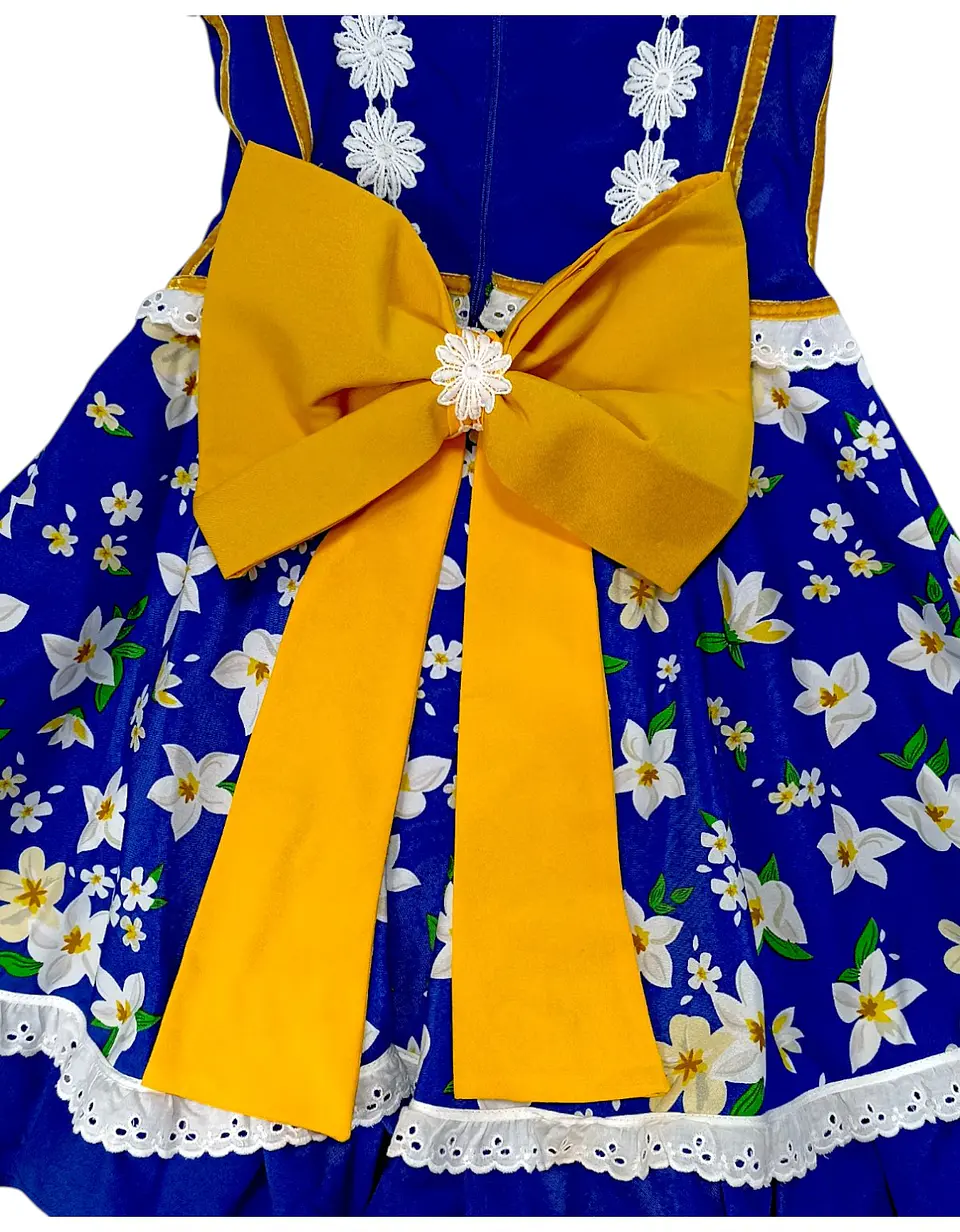 Vestido Huasa China Azul Para Niña 6 A 8 Años - Como Nuevo 7