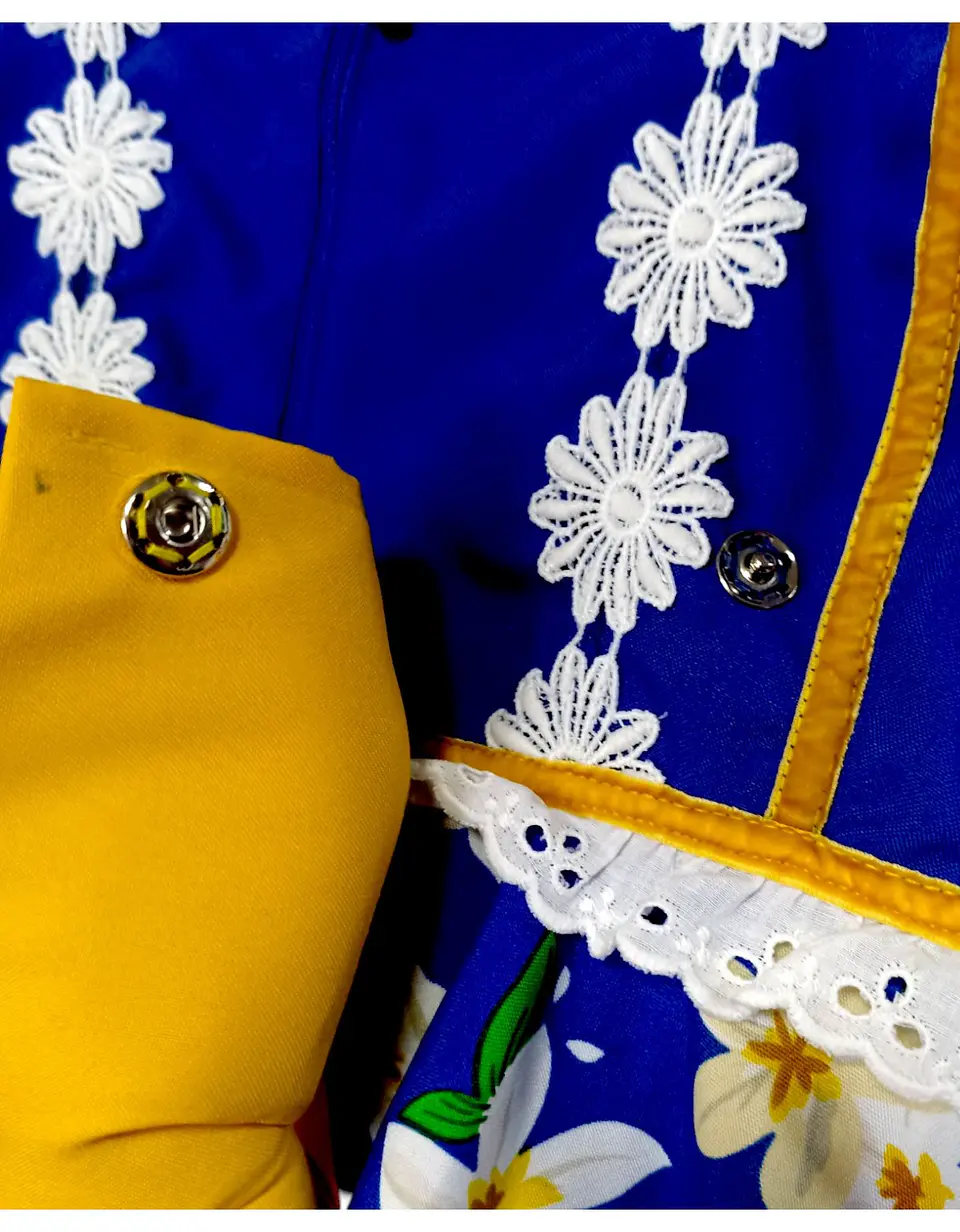 Vestido Huasa China Azul Para Niña 6 A 8 Años - Como Nuevo 8