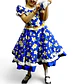 Vestido Huasa China Azul Para Niña 6 A 8 Años - Como Nuevo - Miniatura 1