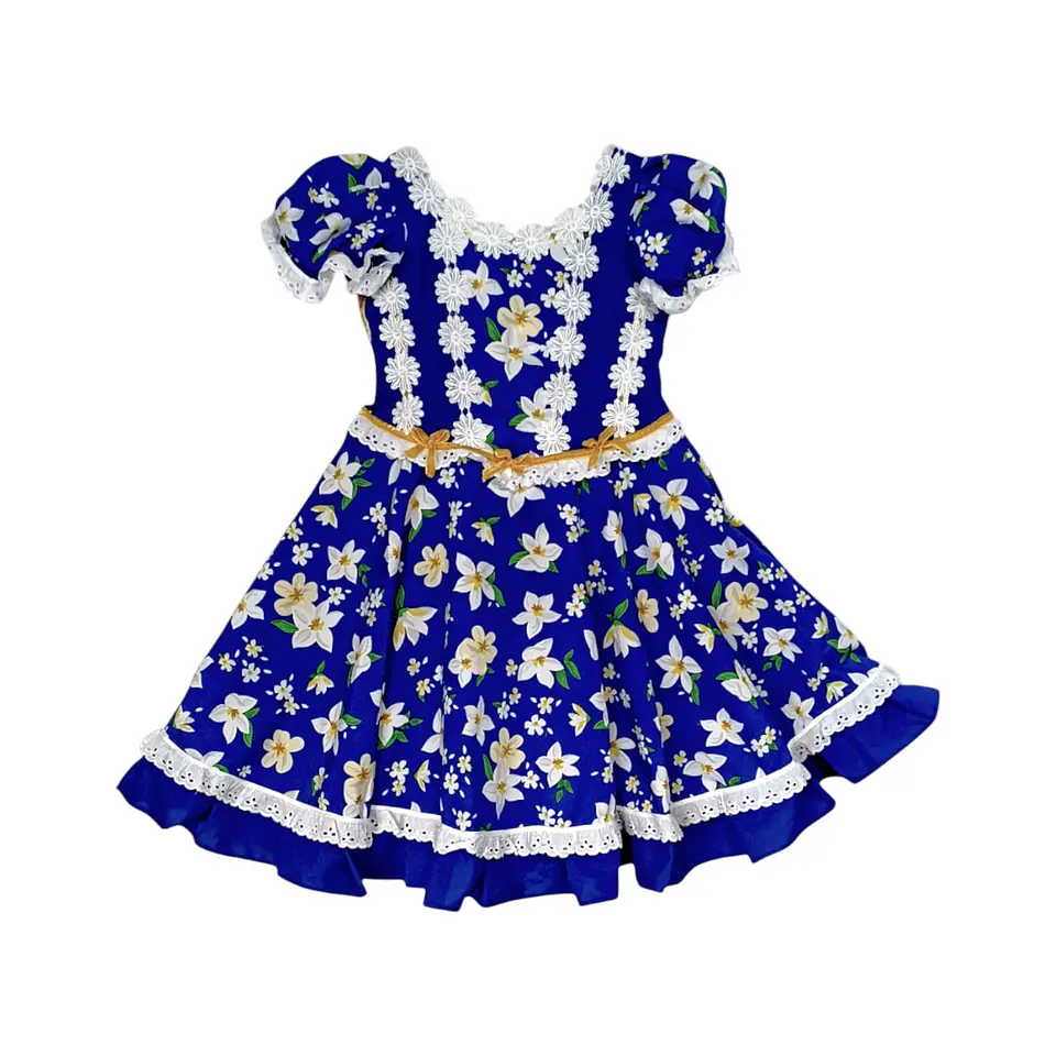 Vestido Huasa China Azul Para Niña 6 A 8 Años - Como Nuevo 3